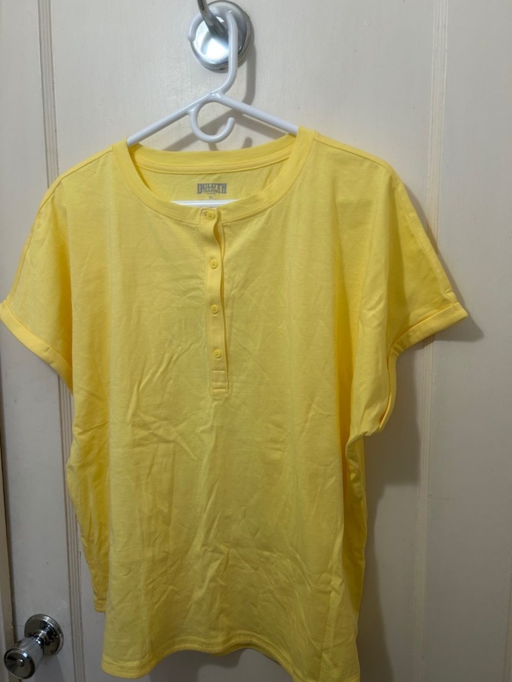 Duluth trading lightweight long tail tee in yellow